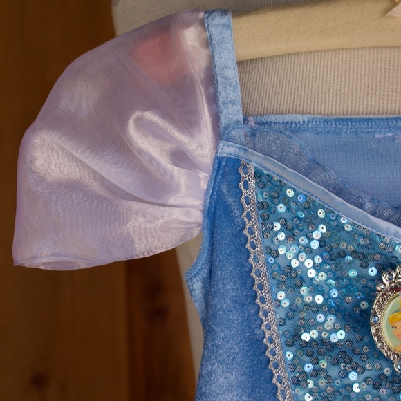 Vintage Disney Cinderella Blue & Silver Dress Up Costume Size 7 - Picture 3 of 14